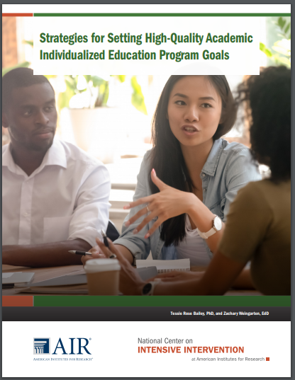 Cover Strategies for Setting High-Quality Academic Individualized Education Program Goals