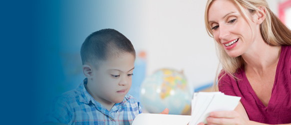Special Education student and teacher