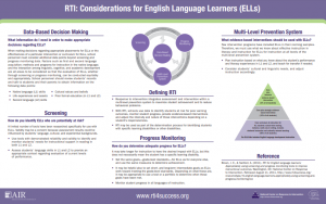 English Learners RTI Placemat